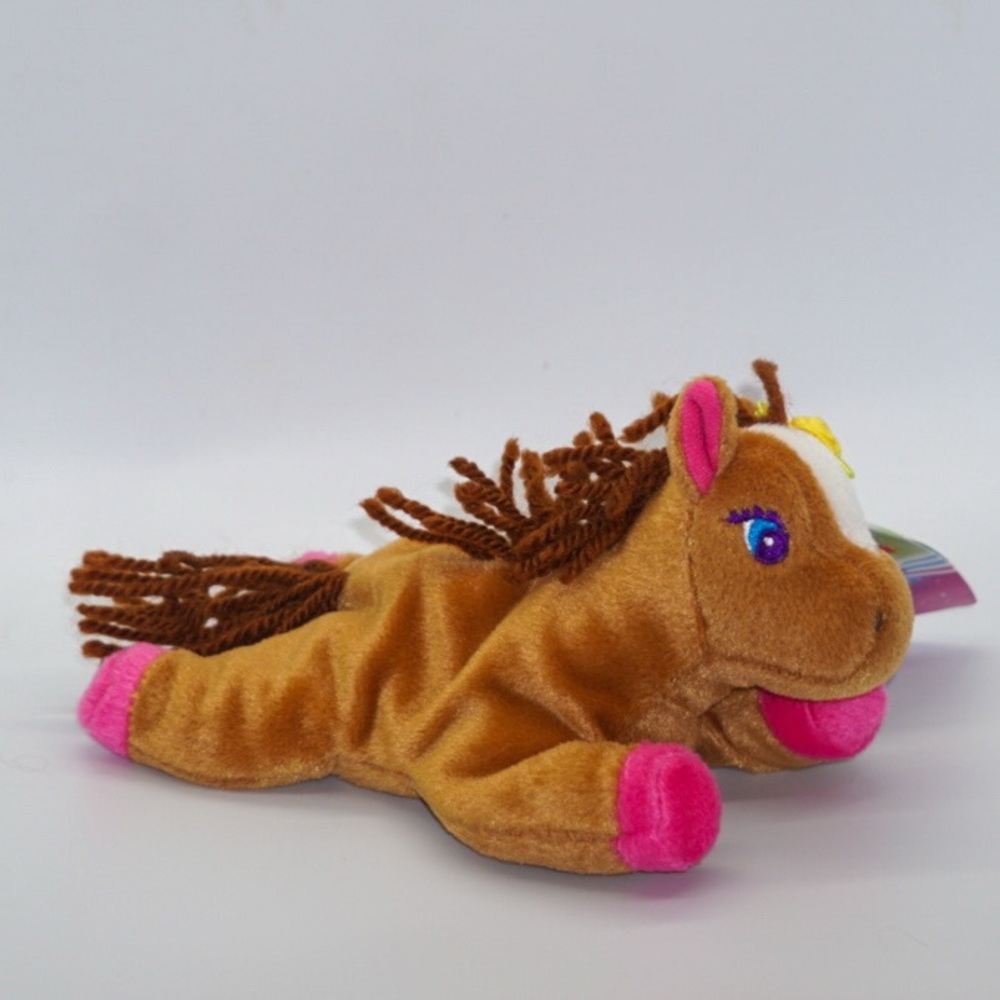 Lisa Frank Rainbow Chaser Brown Horse 1998 Plush Beanbag Stuffins Inc RARE Tags